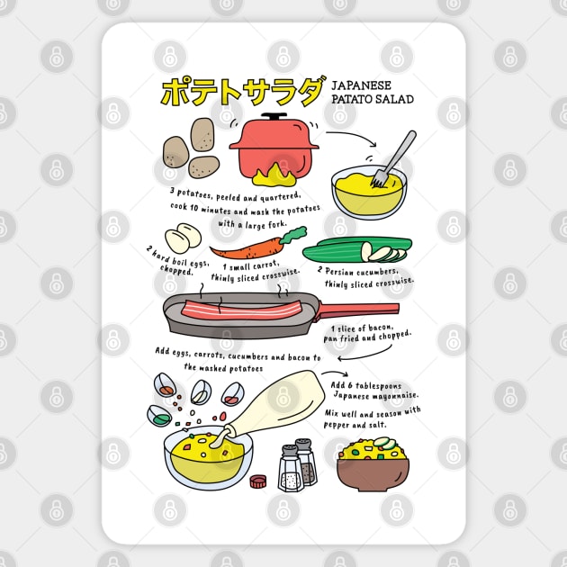 Japanese Patato Salad Recipe Sticker by Noristudio